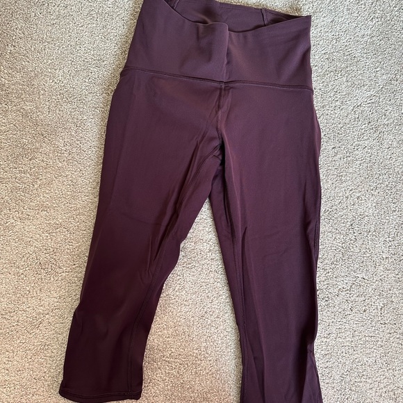Lululemon Train Times Crop (17") Garnet red maroon 4 - Picture 6 of 10